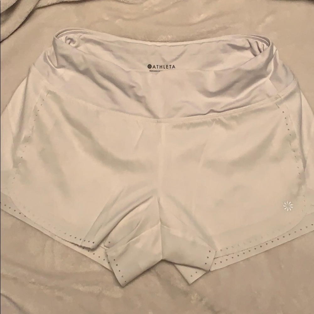 Athleta white athletic shorts